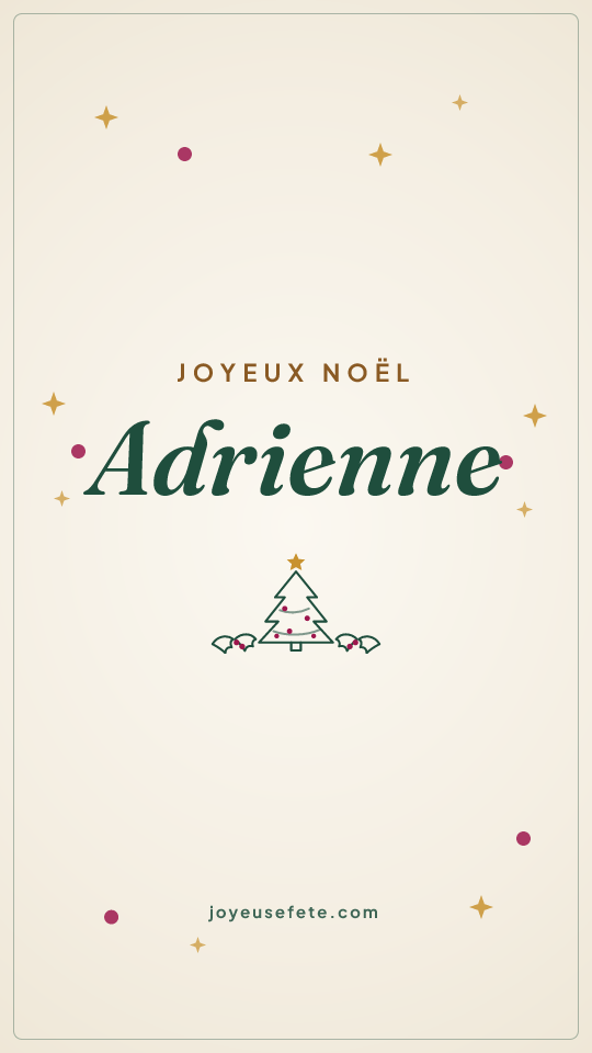 Image « Joyeux Noël Adrienne » au format story