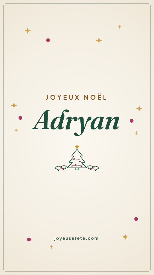 Image « Joyeux Noël Adryan » au format story