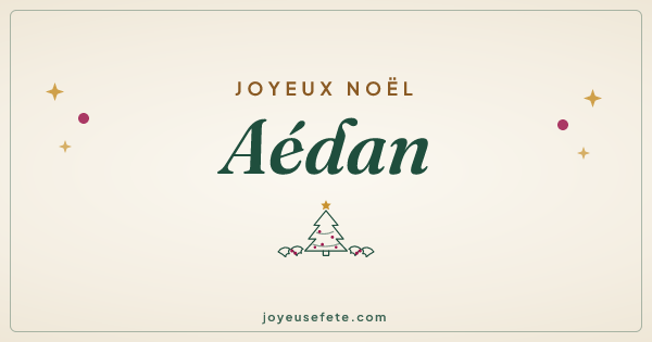 Image « Joyeux Noël Aédan » au format large