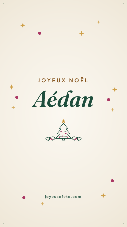 Image « Joyeux Noël Aédan » au format story