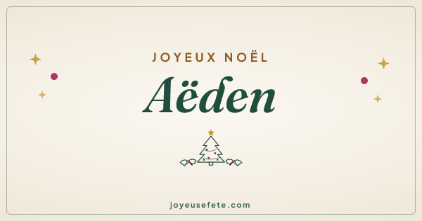 Image « Joyeux Noël Aëden » au format large