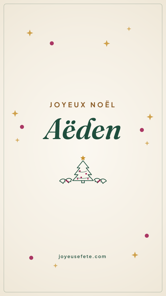 Image « Joyeux Noël Aëden » au format story