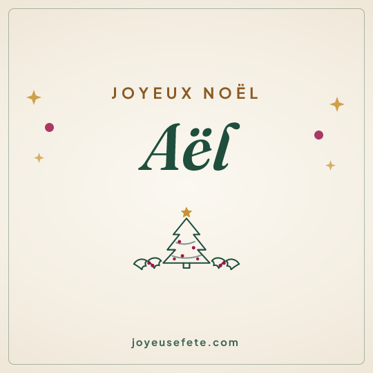 Image carrée « Joyeux Noël Aël » pour WhatsApp