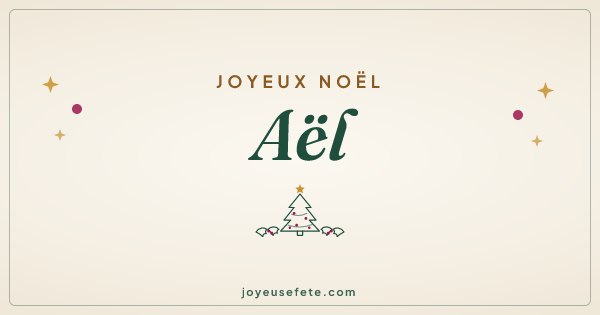 Image « Joyeux Noël Aël » au format large