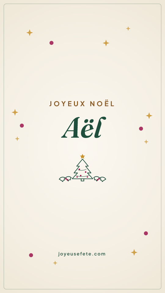 Image « Joyeux Noël Aël » au format story
