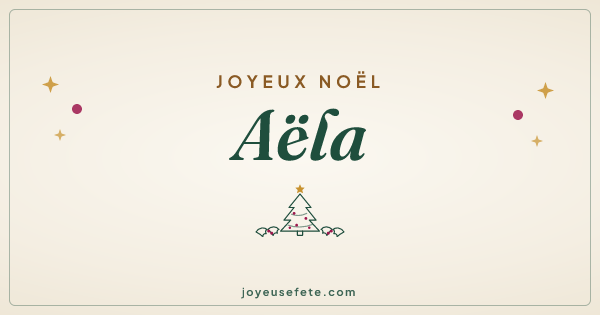 Image « Joyeux Noël Aëla » au format large