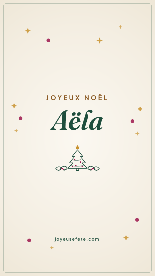 Image « Joyeux Noël Aëla » au format story