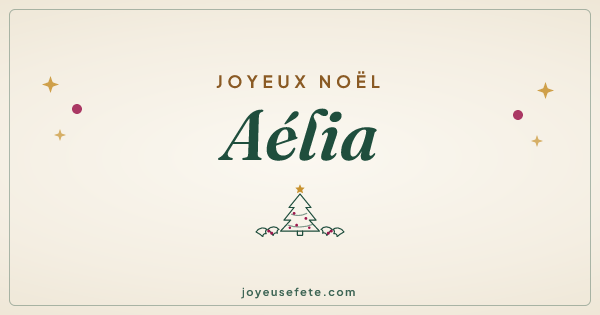 Image « Joyeux Noël Aélia » au format large