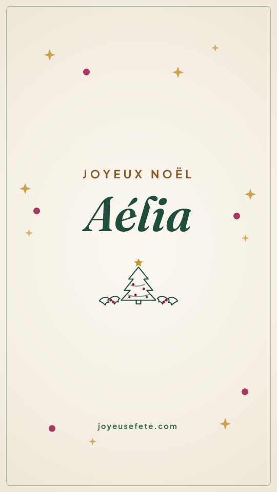 Image « Joyeux Noël Aélia » au format story