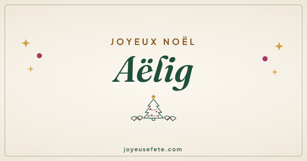 Image « Joyeux Noël Aëlig » au format large
