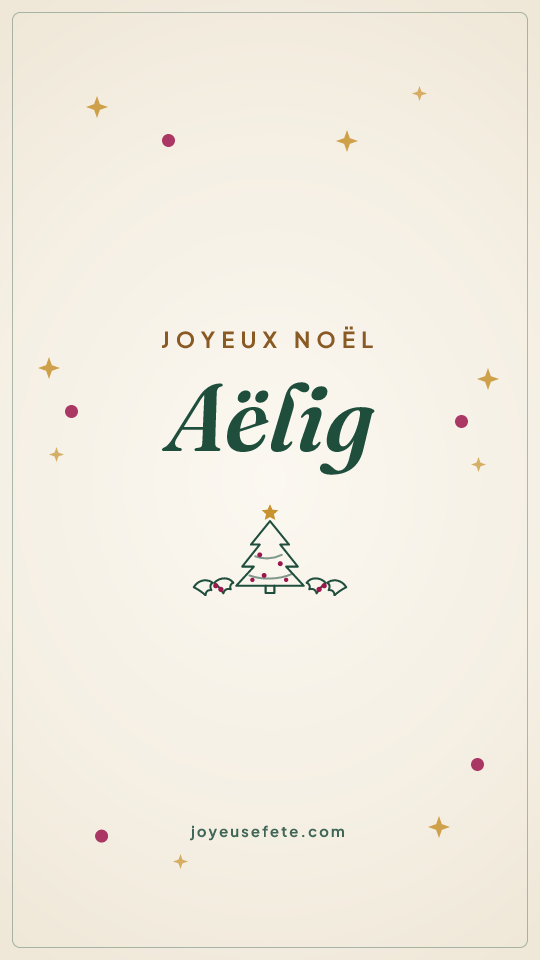 Image « Joyeux Noël Aëlig » au format story