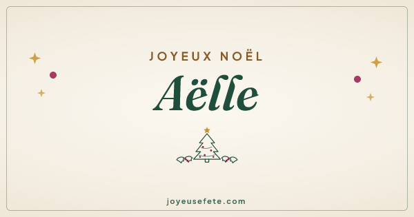 Image « Joyeux Noël Aëlle » au format large