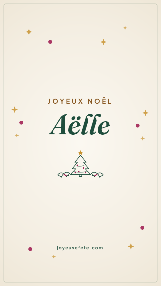 Image « Joyeux Noël Aëlle » au format story