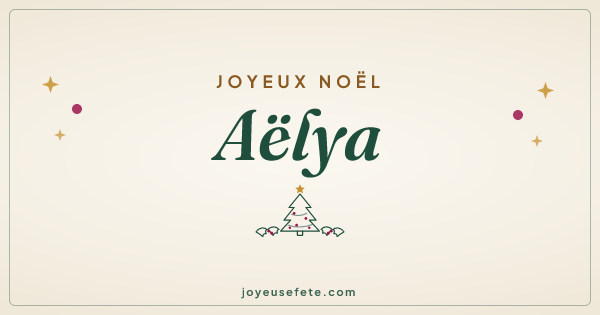 Image « Joyeux Noël Aëlya » au format large