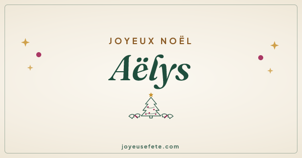 Image « Joyeux Noël Aëlys » au format large