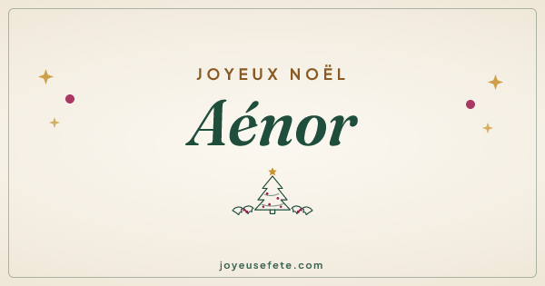 Image « Joyeux Noël Aénor » au format large