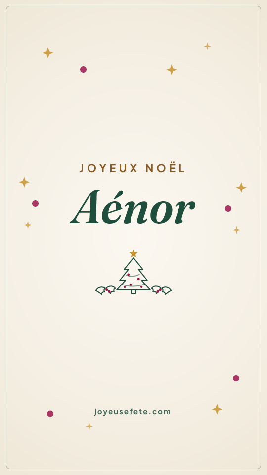 Image « Joyeux Noël Aénor » au format story