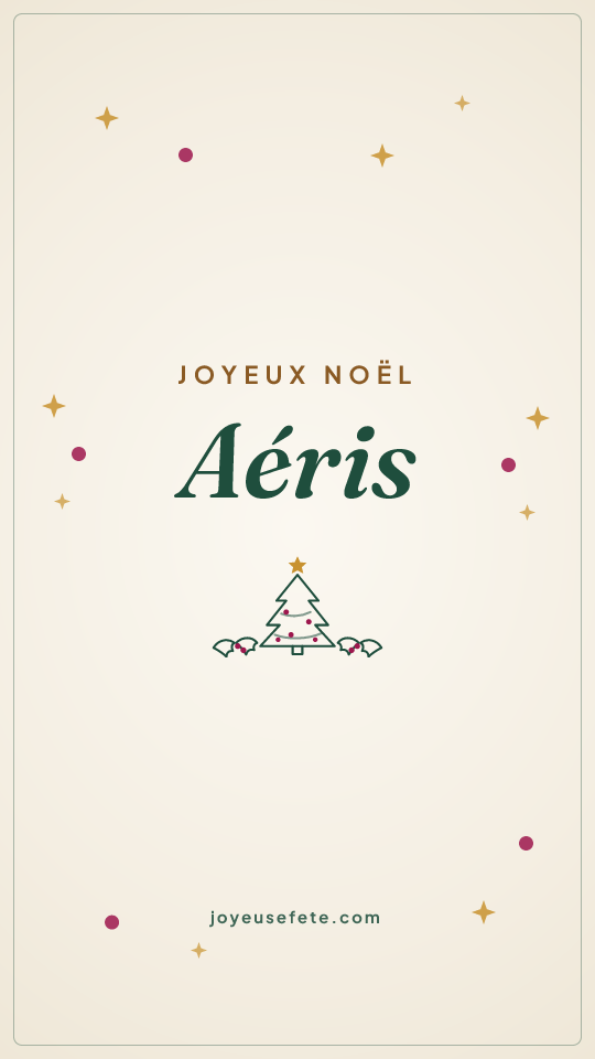Image « Joyeux Noël Aéris » au format story