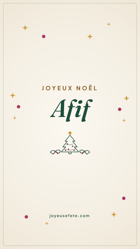 Image « Joyeux Noël Afif » au format story