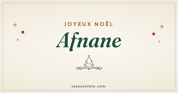 Image « Joyeux Noël Afnane » au format large