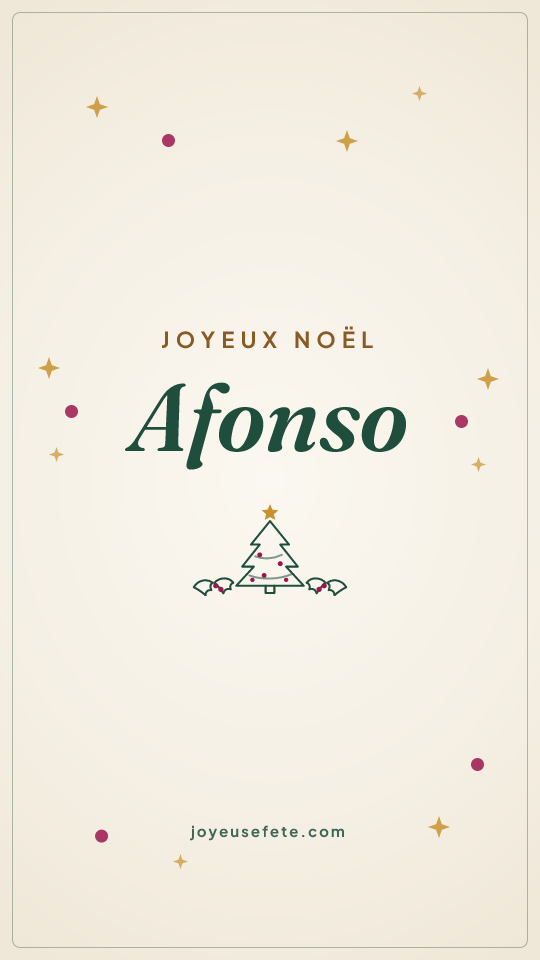 Image « Joyeux Noël Afonso » au format story