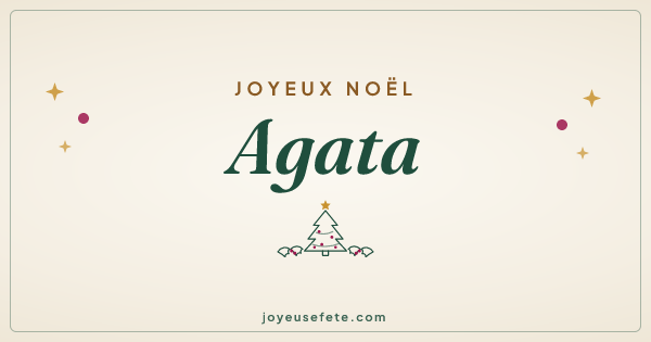 Image « Joyeux Noël Agata » au format large