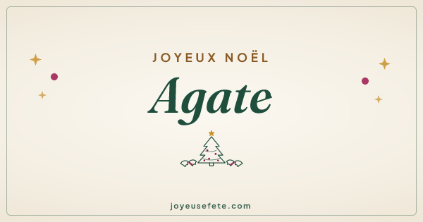 Image « Joyeux Noël Agate » au format large