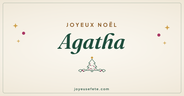 Image « Joyeux Noël Agatha » au format large