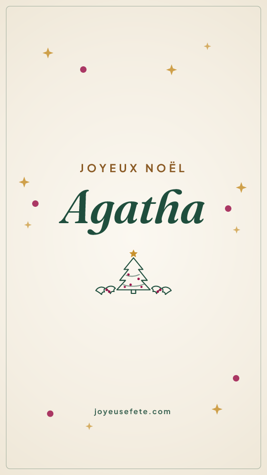 Image « Joyeux Noël Agatha » au format story