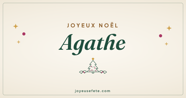 Image « Joyeux Noël Agathe » au format large