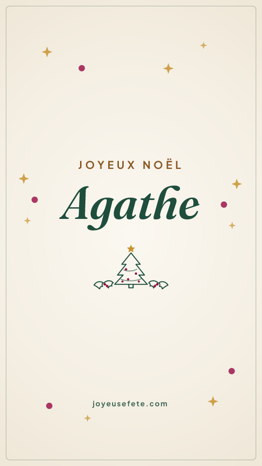 Image « Joyeux Noël Agathe » au format story