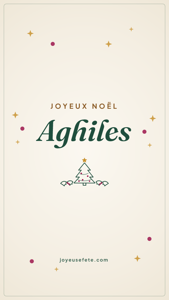 Image « Joyeux Noël Aghiles » au format story