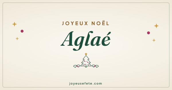 Image « Joyeux Noël Aglaé » au format large