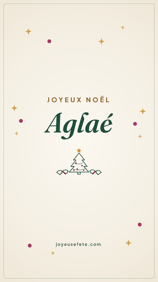 Image « Joyeux Noël Aglaé » au format story