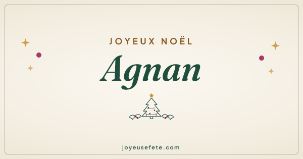 Image « Joyeux Noël Agnan » au format large