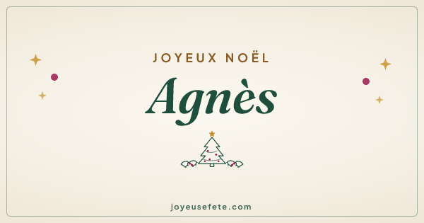 Image « Joyeux Noël Agnès » au format large