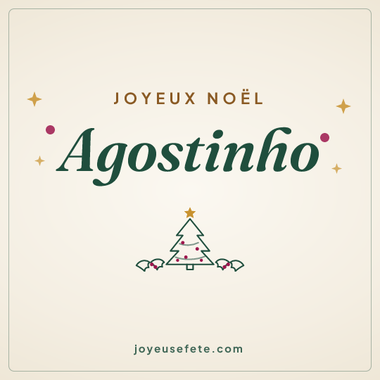 Image carrée « Joyeux Noël Agostinho » pour WhatsApp