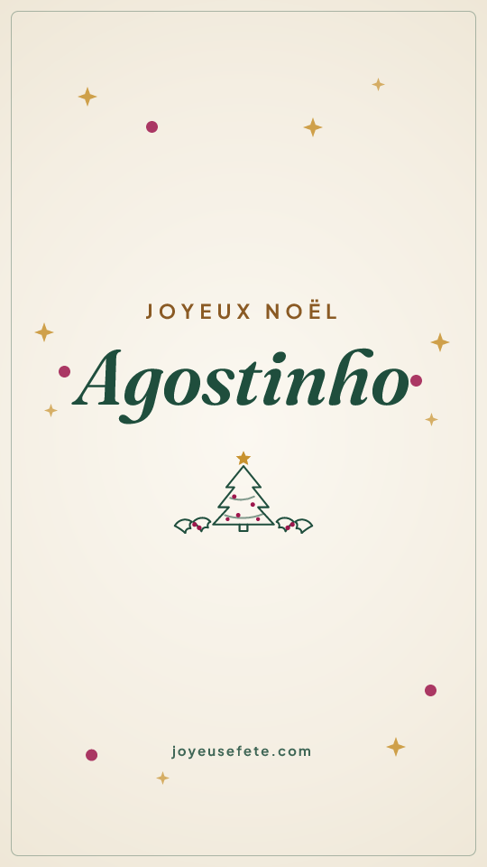 Image « Joyeux Noël Agostinho » au format story