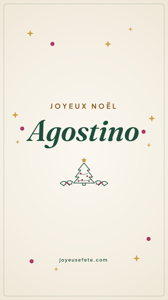 Image « Joyeux Noël Agostino » au format story