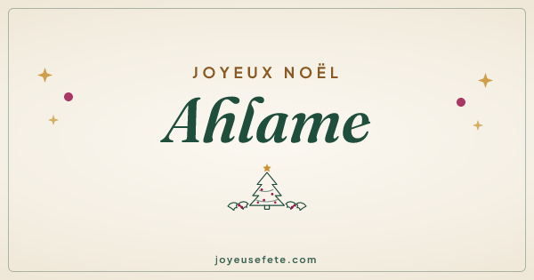 Image « Joyeux Noël Ahlame » au format large