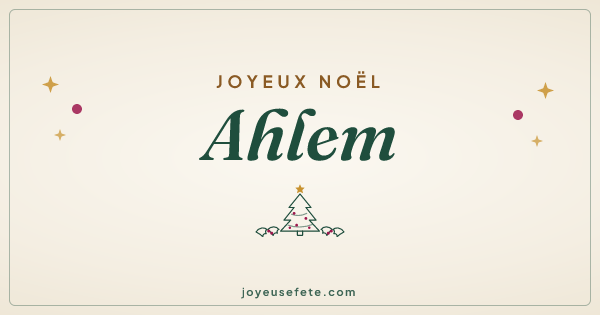 Image « Joyeux Noël Ahlem » au format large