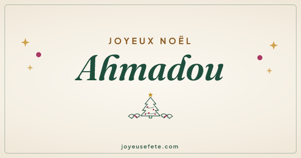 Image « Joyeux Noël Ahmadou » au format large
