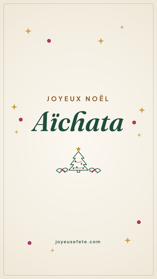 Image « Joyeux Noël Aïchata » au format story