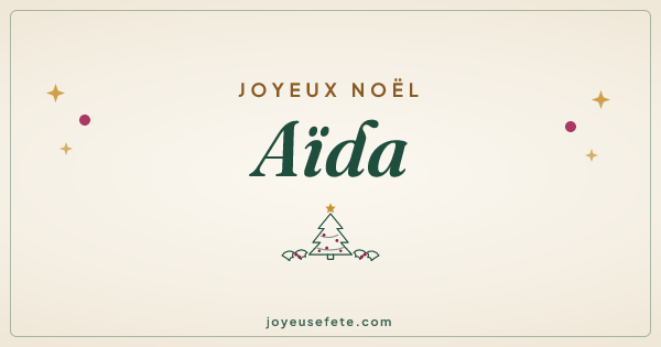 Image « Joyeux Noël Aïda » au format large