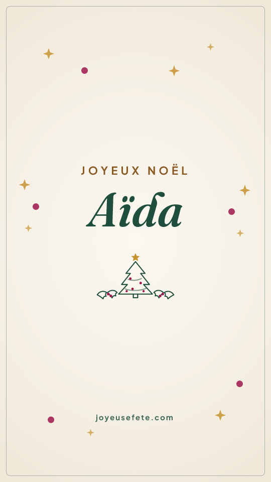 Image « Joyeux Noël Aïda » au format story