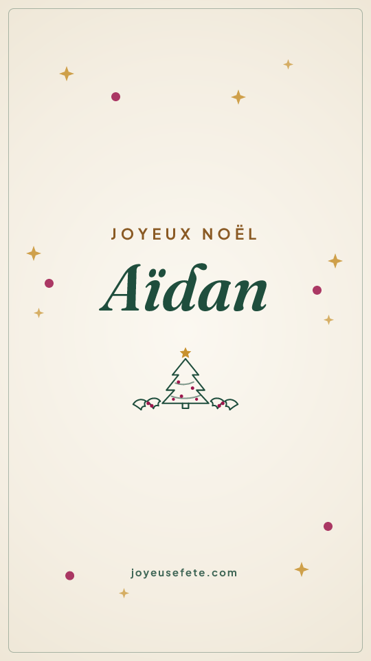 Image « Joyeux Noël Aïdan » au format story