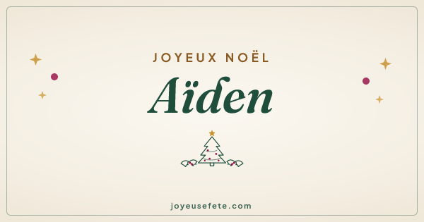 Image « Joyeux Noël Aïden » au format large