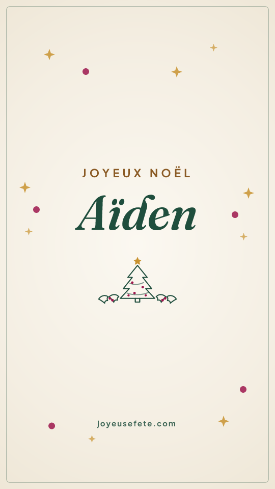 Image « Joyeux Noël Aïden » au format story