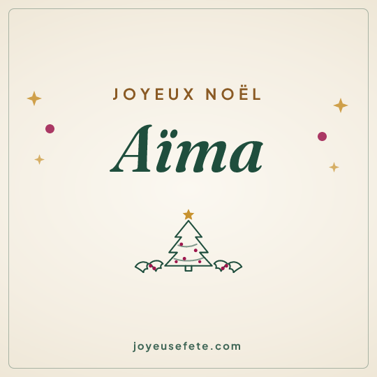 Image carrée « Joyeux Noël Aïma » pour WhatsApp