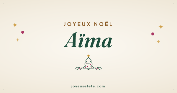 Image « Joyeux Noël Aïma » au format large